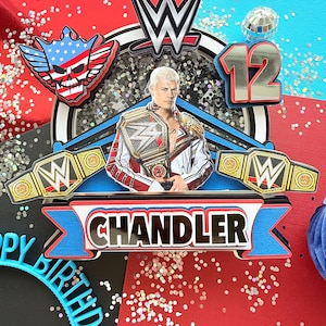 Personalized LED Cake Topper – Championship Style Birthday Cake Decoration with Lights