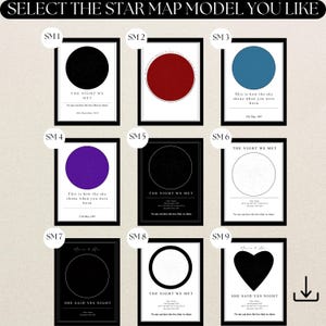 Mapa estelar personalizado / Mapa del cielo nocturno imprimible / Descarga digital / Regalo de boda, aniversario o cumpleaños / Arte mural imprimible con estrellas