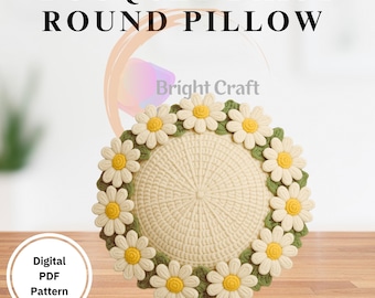 Daisy Crochet Pillow Pattern PDF: Viral Flower Cushion Tutorial