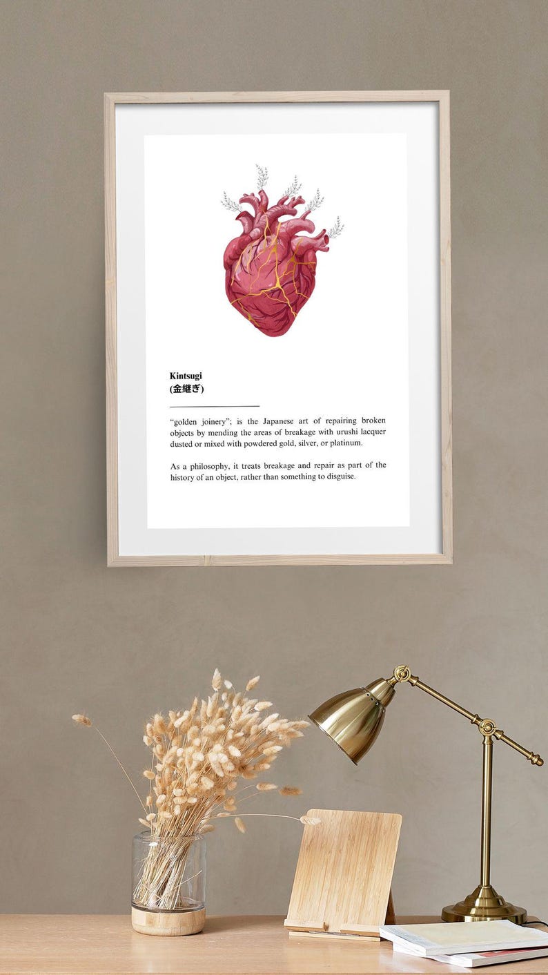 Kintsugi, Kintsugi Print, Digital Print, Art Print, Minimalist Print