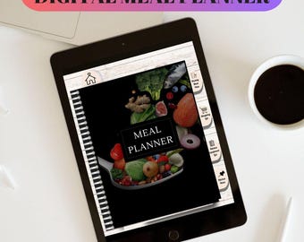 Digital Meal Planner for iPad: Weekly Organizer, Grocery List (GoodNotes, Notability PDF)