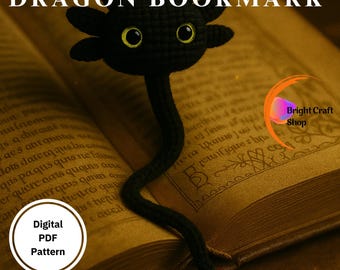 Crochet Dragon Bookmark Pattern: Beginner Amigurumi DIY (PDF Download)