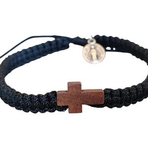 Kreuz Armband Wunderbare Medaille Armband Christliches Kreuz, verstellbares religiöses Schmuck Geschenk