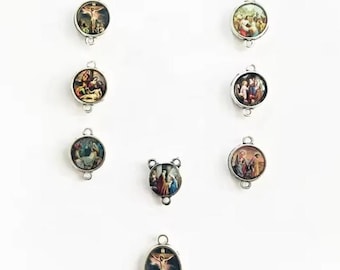 Seven Sorrows medals Our Lady Of The for rosary Mater Dolorosa Medals
