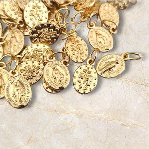 wholesale Miraculous Medals Gold color Lot Bulk 5/10/20/50/100/ Pcs