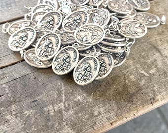 Virgin of Carmel Pewter Medals Catholic Scapular Bulk Lot