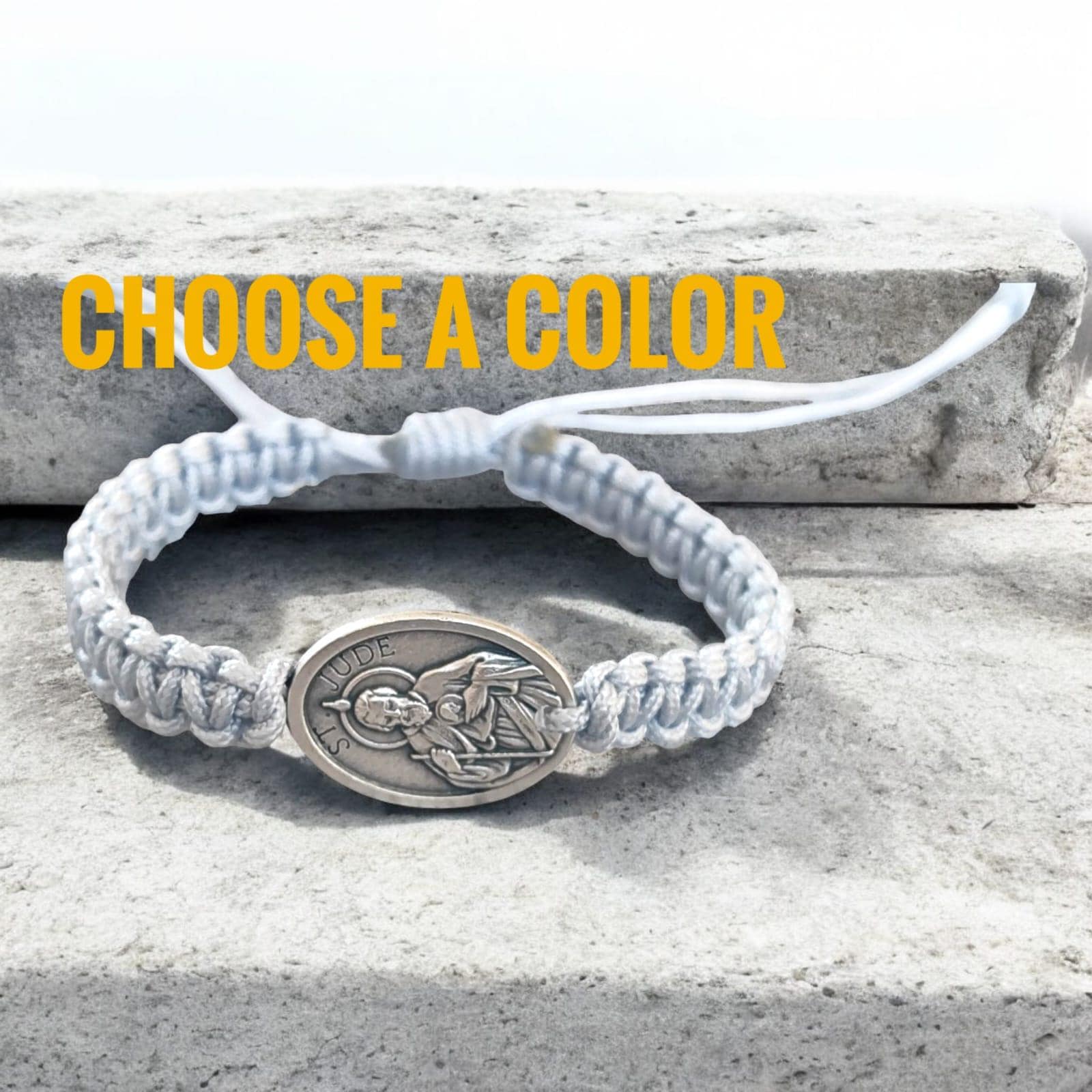 Bracelet Religieux Vierge Marie Et Saint Jude - Acier Inoxydable - Neuf Avec étiquettes - Fabriqué En France