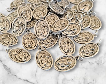 Wholesale St Francis / St Anthony  medals box 10, 20, 50 , 100 pcs Holy medals, catholic Saint St Anthony Medal