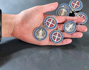 St Benedikt Medaille XL Medaillen St. Benedikt Medaille, christliches Medaillengeschenk