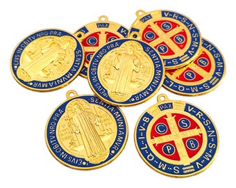 wholesale St Benedict MEDALS xl medal, San Benito, Saint Benedict medal, Christian medal Big