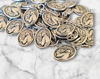 Wholesale St Anthony / St Francis  medals box 10, 20, 50 , 100 pcs Holy medals, catholic Saint St Anthony Medal