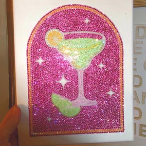 Cute Drink Bedazzled Wall Art