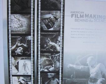 AMERICAN FILM MAKING: Behind the Scenes Stamps, Pane of 10 M N H 2002