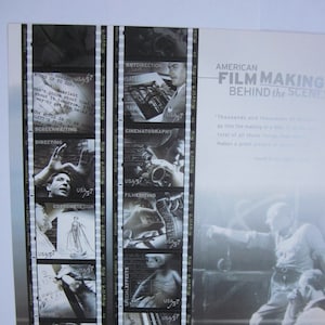 AMERICAN FILM MAKING: Behind the Scenes Stamps, Pane of 10 M N H 2002