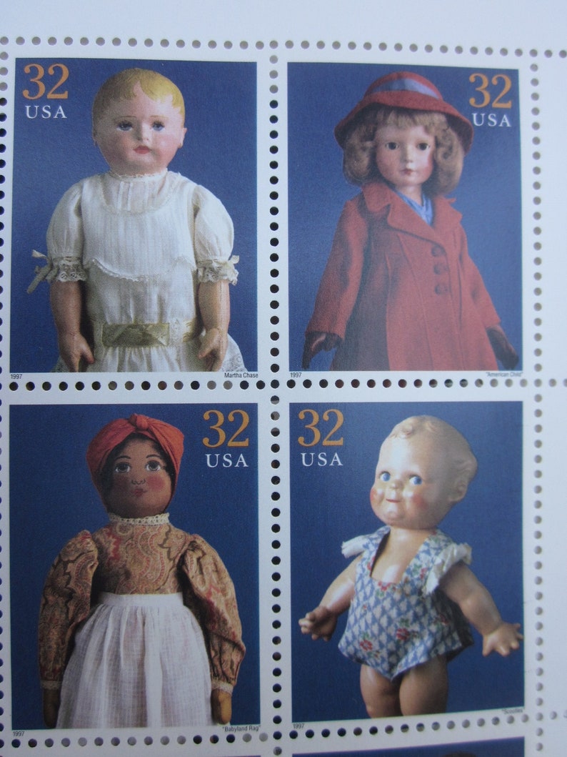 CLASSIC AMERICAN DOLLS Pane of 15 Postage Stamps 1996 Etsy
