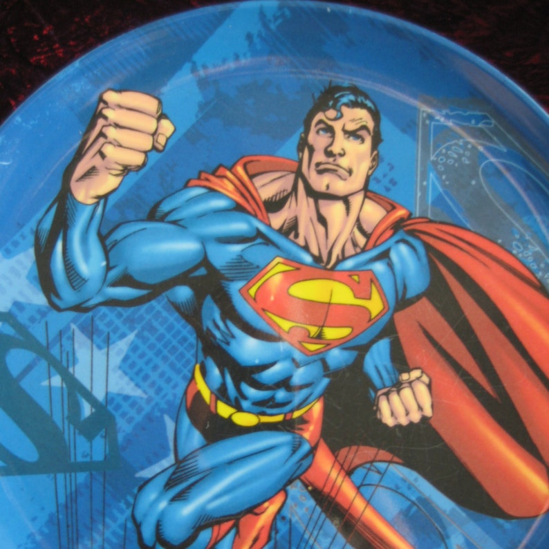 SUPERMAN Dinner Plate by ZAK DESIGNS Spokane Wa | Etsy