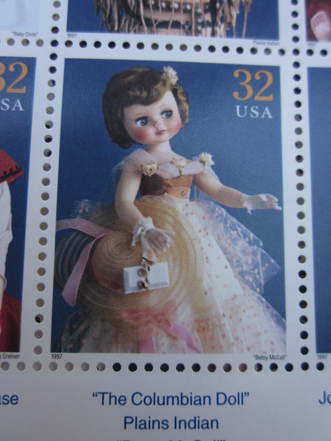 CLASSIC AMERICAN DOLLS Pane of 15 Postage Stamps 1996 Etsy