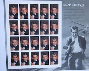 CARY GRANT Pane of 20 MNH New stamps 2002