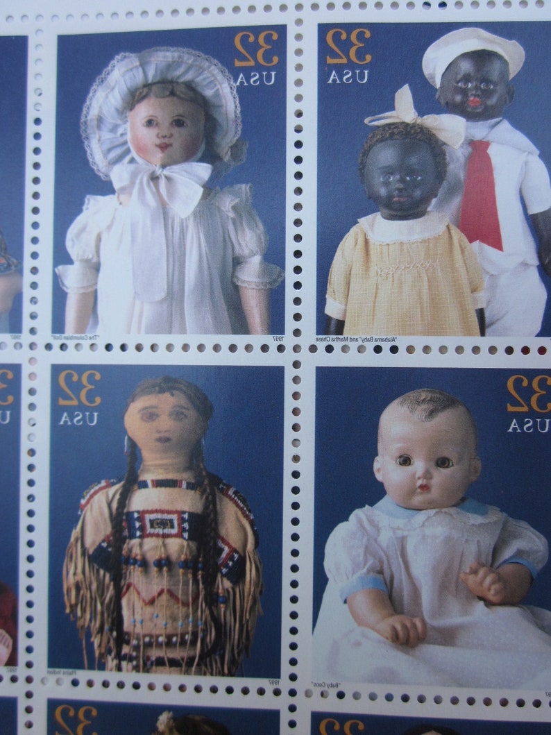 CLASSIC AMERICAN DOLLS Pane of 15 Postage Stamps 1996 Etsy