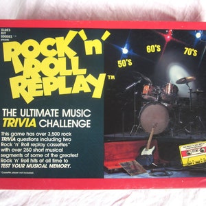 ROCK N ROLL Board Game with Working Audio Cassette Tapes, Complete 1984