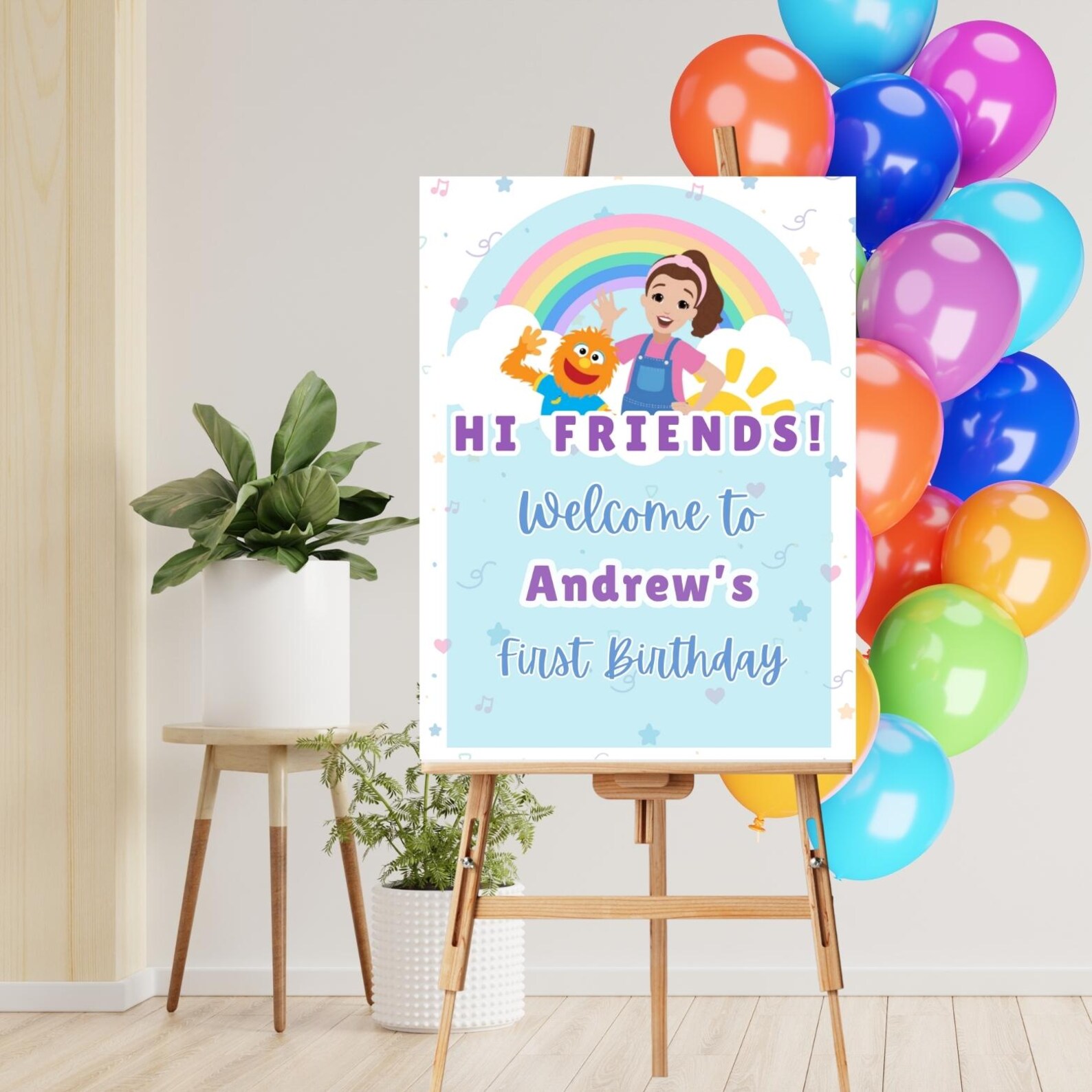 Ms. Rachel Birthday Welcome Sign: Customizable Printable (18