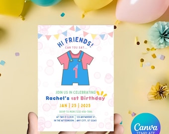 Ms. Rachel Birthday Invitation, Toddler Party Invite (Digital Download)