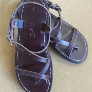 Genie Adjustable Leather Unisex Sandal - Etsy