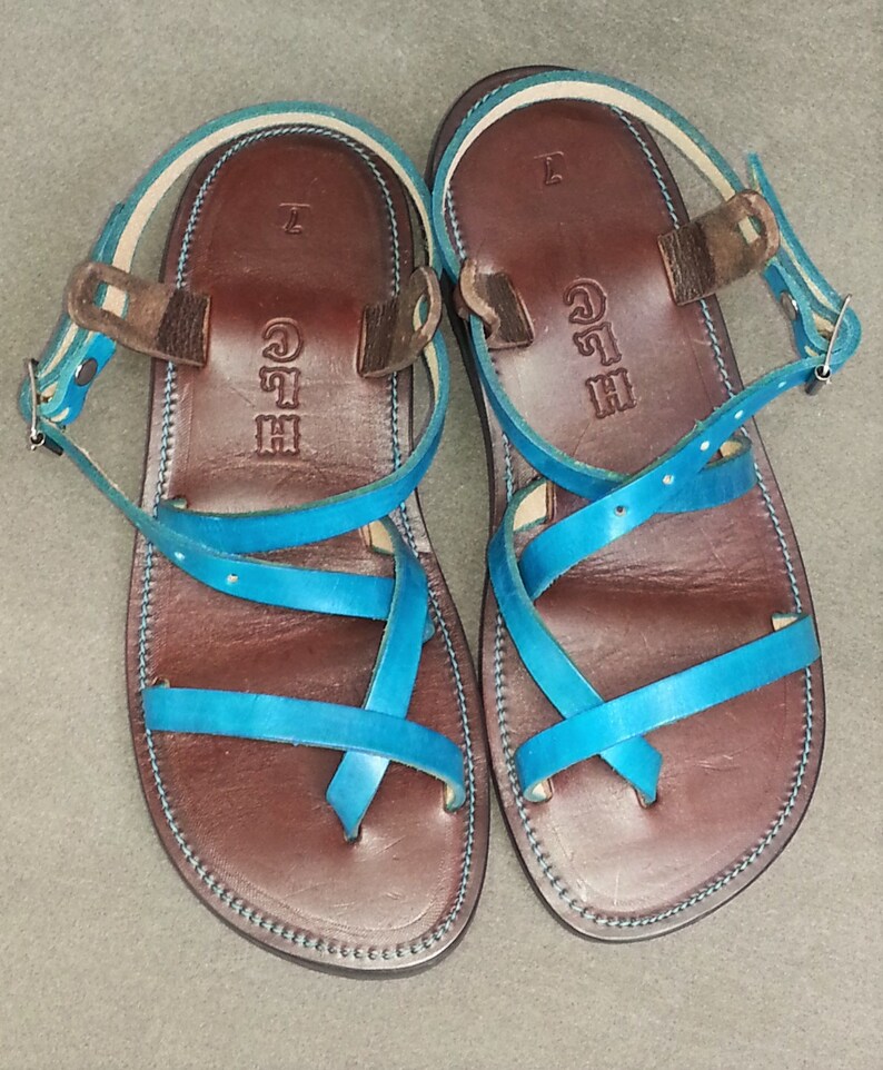 Genie Adjustable Unisex Leather Sandal - Etsy