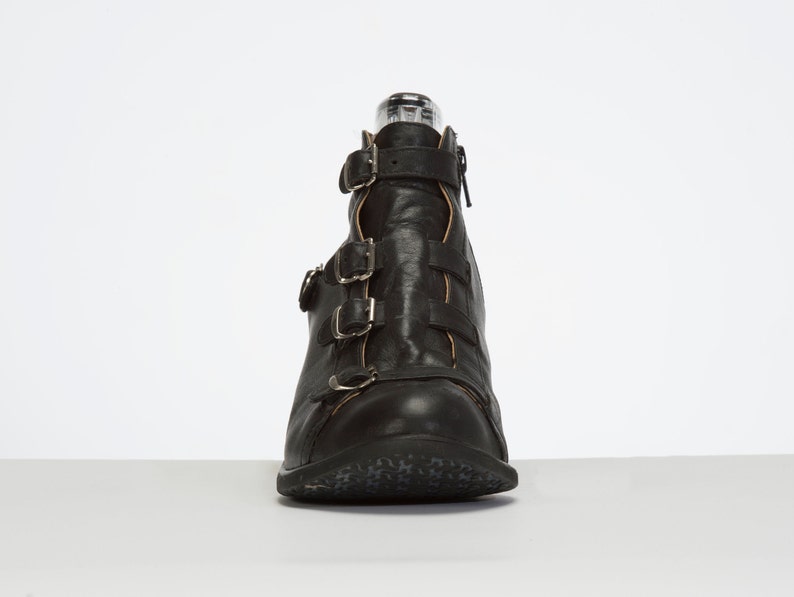 fenimore leather buckle ankle boots