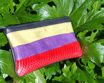 Snake Leather Clutch