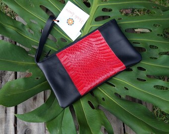 Snake Leather Clutch