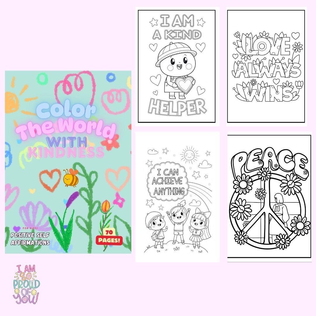 Positive Affirmation for Kids 79 Coloring Paged - Etsy