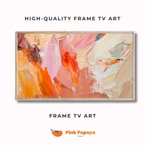 Samsung Frame TV Art | Abstract | Art For Frame Tv, Oil Painting | Frame Tv Art Summer | Colourful Decor | Digital Download | Textured Art