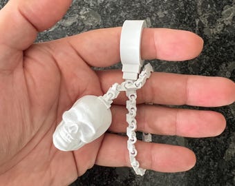 Giocattolo Fidget con anello rotante stampato in 3D a forma di teschio / Sollievo dall'ansia