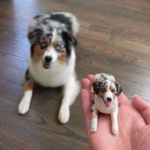 Topper per torta nuziale a forma di cane personalizzato, statuetta personalizzata per cani, statuette 3D per regali di nozze, statuette personalizzate per animali domestici, regali di compleanno per animali domestici, scultura in argilla per animali domestici