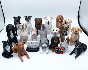 Personalised Pet Wedding Cake Toppers,Custom Dog gifts,Dog Birthday gifts,Cat Birthday Cake Toppers,Pet Sculptures,Dog figurine,Cat statues.