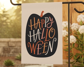 Halloween Garden Flag, Halloween Flag for Yard, Pumpkin Garden Flag, Fall Yard Flag, Spooky Season Garden Decor, Happy Halloween Flag