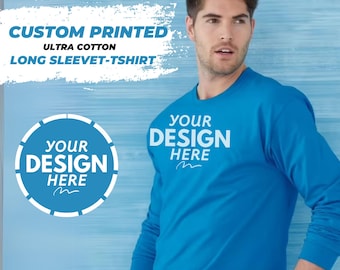 Custom Long Sleeve Shirt, Unisex Long Sleeve, Customized Long Sleeve Tees, Personalized Tshirt For Men Women, Gift Idea, Design Your Own