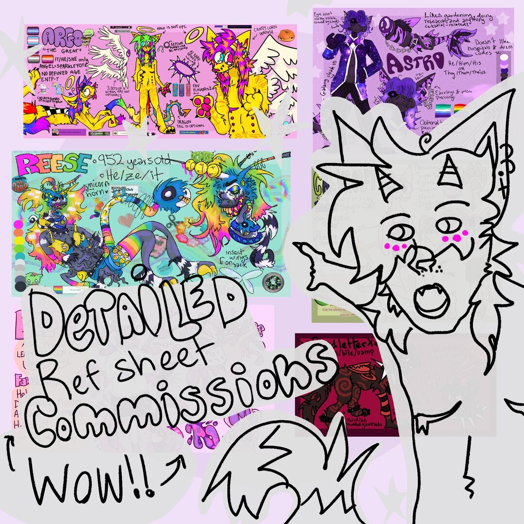Custom Furry Reference Sheet Commissions - Etsy
