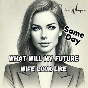 ¿Cómo será mi futura esposa? Boceto digital preciso / Dibujo psíquico / Retrato personalizado de alma gemela / Regalo de lectura del amor