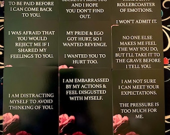 Dark Confessions Oracle Cards Messages | Lover Twinflame Soulmate Situationship Your Person | Same Day | Spiritual Answers Insights Guidance