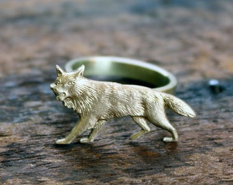 Sly Fox Ring - Handmade Brass Animal Jewelry