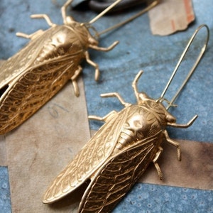 Cicada Metamorphosis Insect Earrings image 3