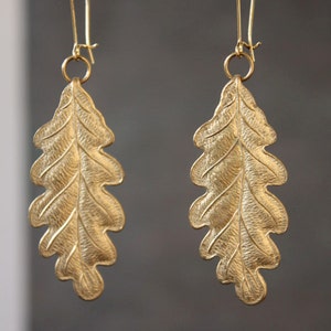 Botanical Brass Leaf Earrings Bridal Jewelry Wedding Earrings Bridesmaid Gift Boho Jewelry Gift for Her Clip On Earrings Now Available image 4