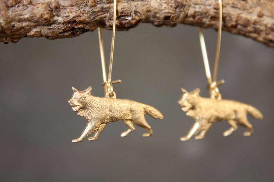 DoDo ウルフ(Wolf) 18金 ゴールドチャーム【希少】 Vintage Gold Wolf Charm - Etsy