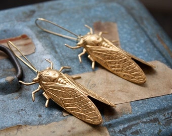Cicada Metamorphosis Insect Earrings
