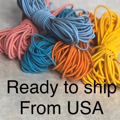 Elastic Bands Cord for Sewing,100 Yard 1/4 inch Braided Elastic String Headbands for Sewing Crafts DIY USA Shipping,Fast Delivery 