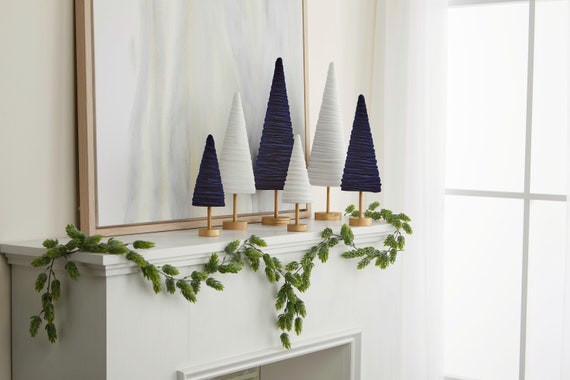  Christmas Pedestal Velvet Trees Set of 3 Modern Winter Tree  Decorations 3 Sizes Christmas Velvet Decorations Rustic Xmas Table Top  Centerpiece Decor for Home Entryway (Red, Green, White) : Home & Kitchen