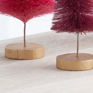 Bottle Brush Trees Set of 6 Pinks Hand-Dyed, Wedding Decor, Glam Centerpiece, Trending Home Decor, Valentines, for Mom image 4