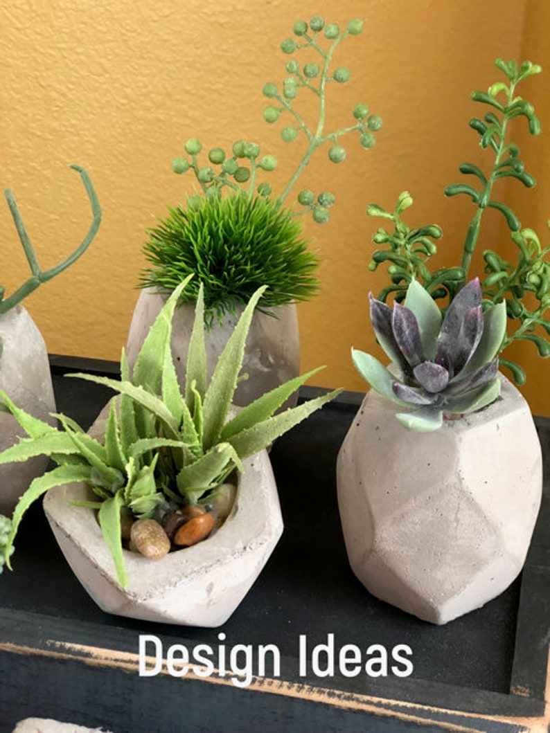 Craft Supplies DIY Terrarium Plants Spring Decor Artificial Small Succulent Mini Greenery Sedum Pick Brown 5 Faux Succulents Wreath